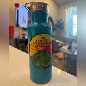 NATURAL LIFE Blue and Yellow Forest Water Bottle